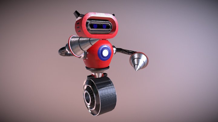 Wheel-Bot 3D Model