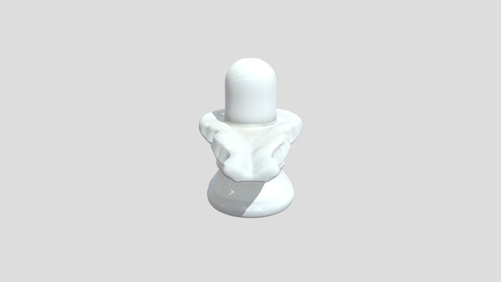 white Shiva linga 3D Model