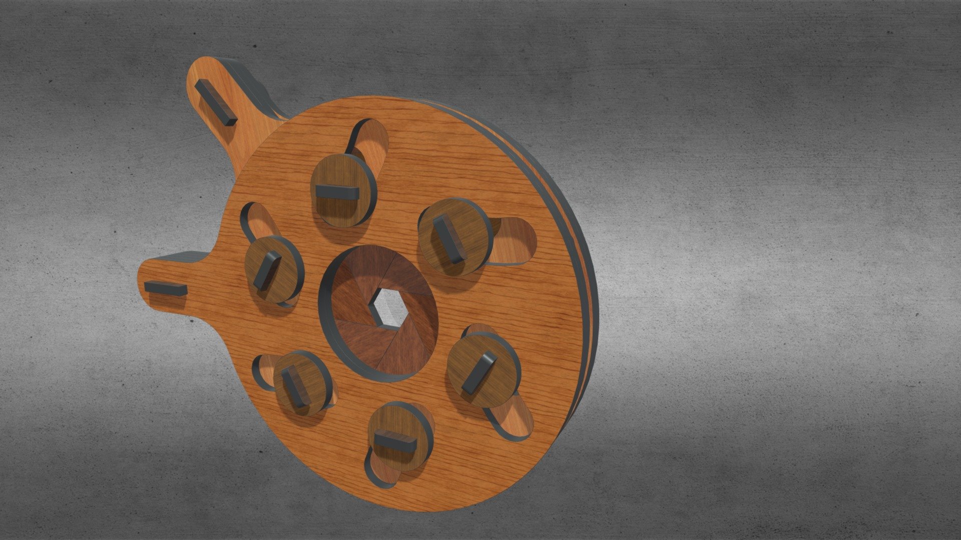 Laser Cut Iris Sliding Blades Mechanism Download Free 3D model by
