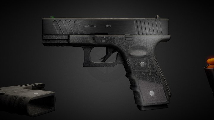 G19 Pistol-Game Ready 3D Model