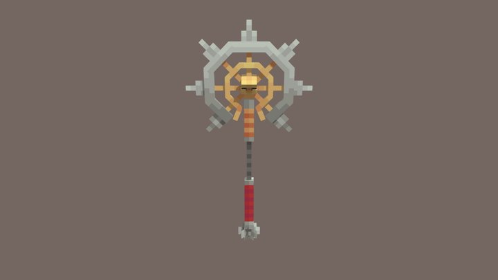 round headed tomahawk 3D Model