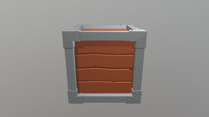 Caja Low Poly 3D Model