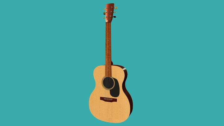 Acoustic Guitar low poly/ guiatrra acustica