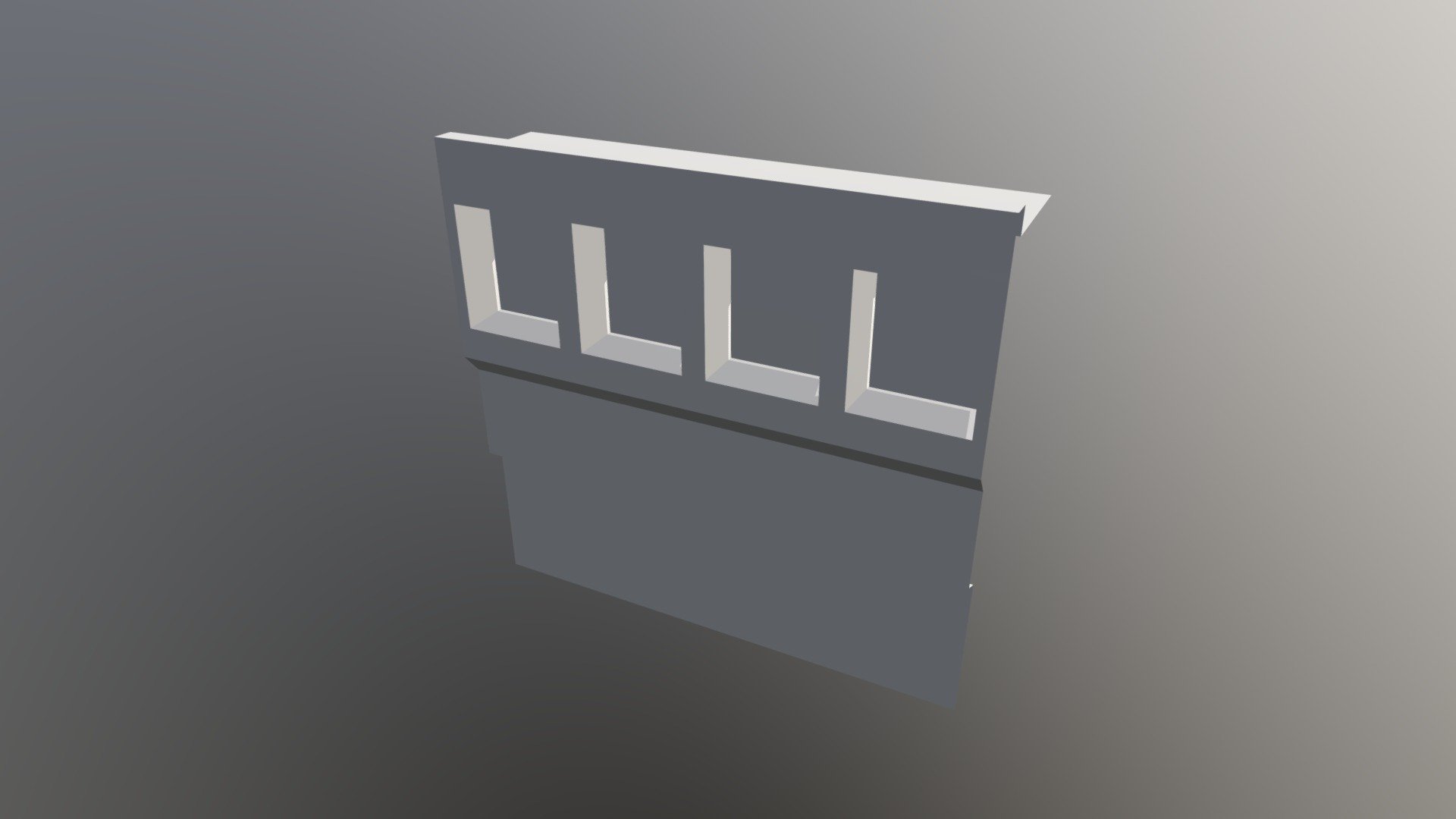 Wall With 4 Segments - 3D model by arjank [a128164] - Sketchfab