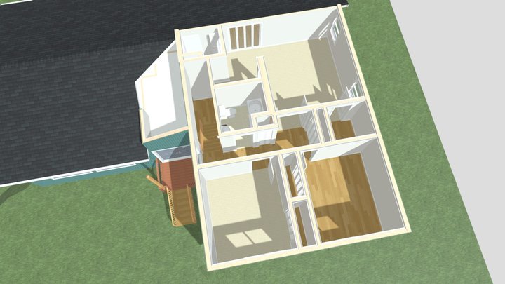 Wood Home - Floor 2 3D Model