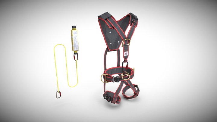 Climbing Equipment Security Harness 3D Model