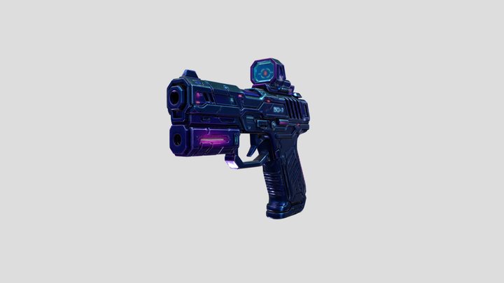 Cyberpunk Pistol – Modelo 3D gratuito STL