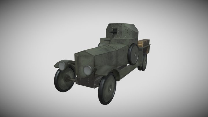 Roll-Royce Armoured Car 3D Model