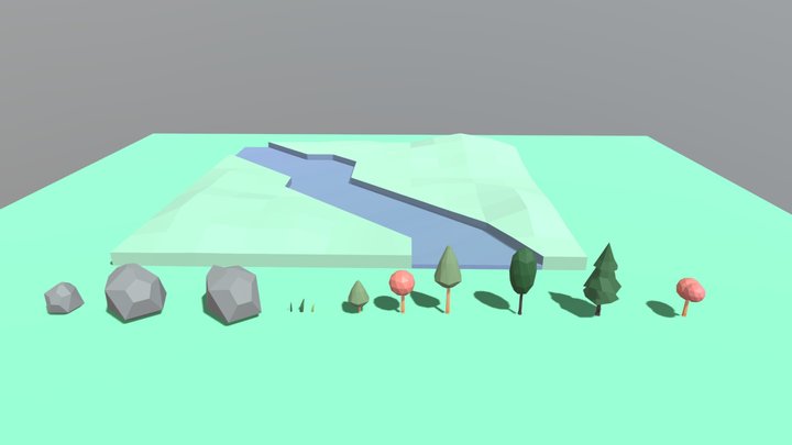 3D Low Poly Nature Packs Free 3D Model