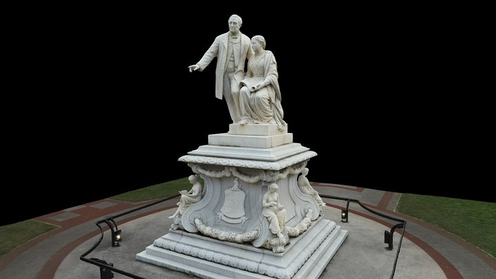 Statue of Thomas and Jane Holloway - RHUL 3D Model