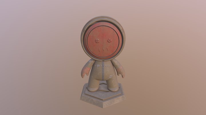 Muñeco de trapo destruido por la guerra 3D Model