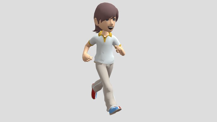 Boy Jogging 3D Model