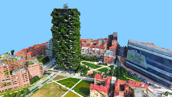 Bosco Verticale Forest Milan, Italy 3D Model