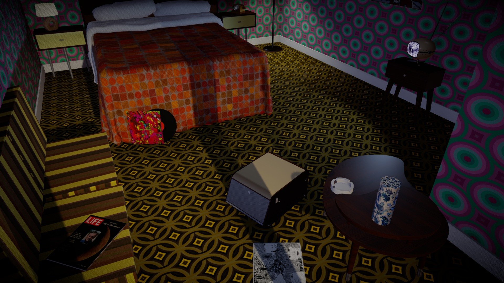 60s Room Download Free 3d Model By Keith Jones Keithjones A12fd5b Sketchfab 3190