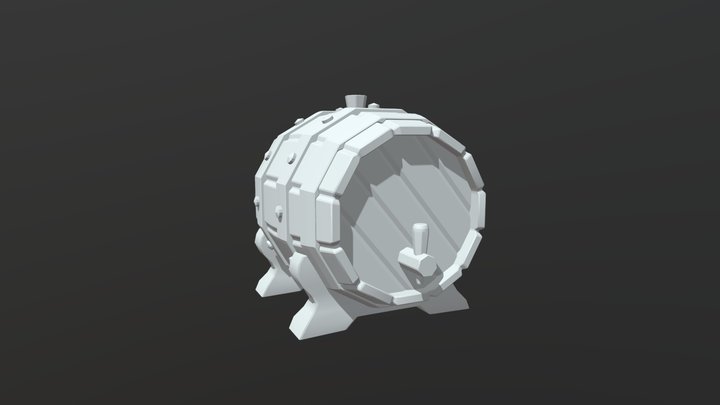 Stylized barrel 3D Model