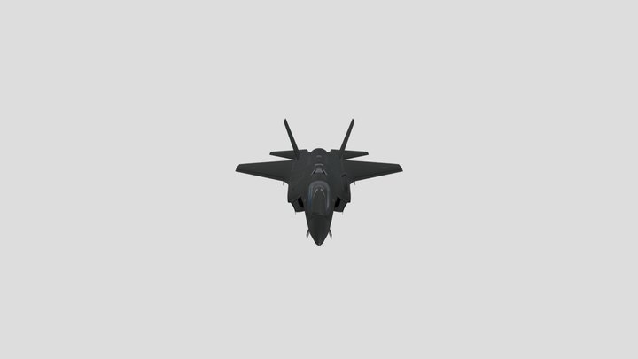 F35A con pilota 3D Model