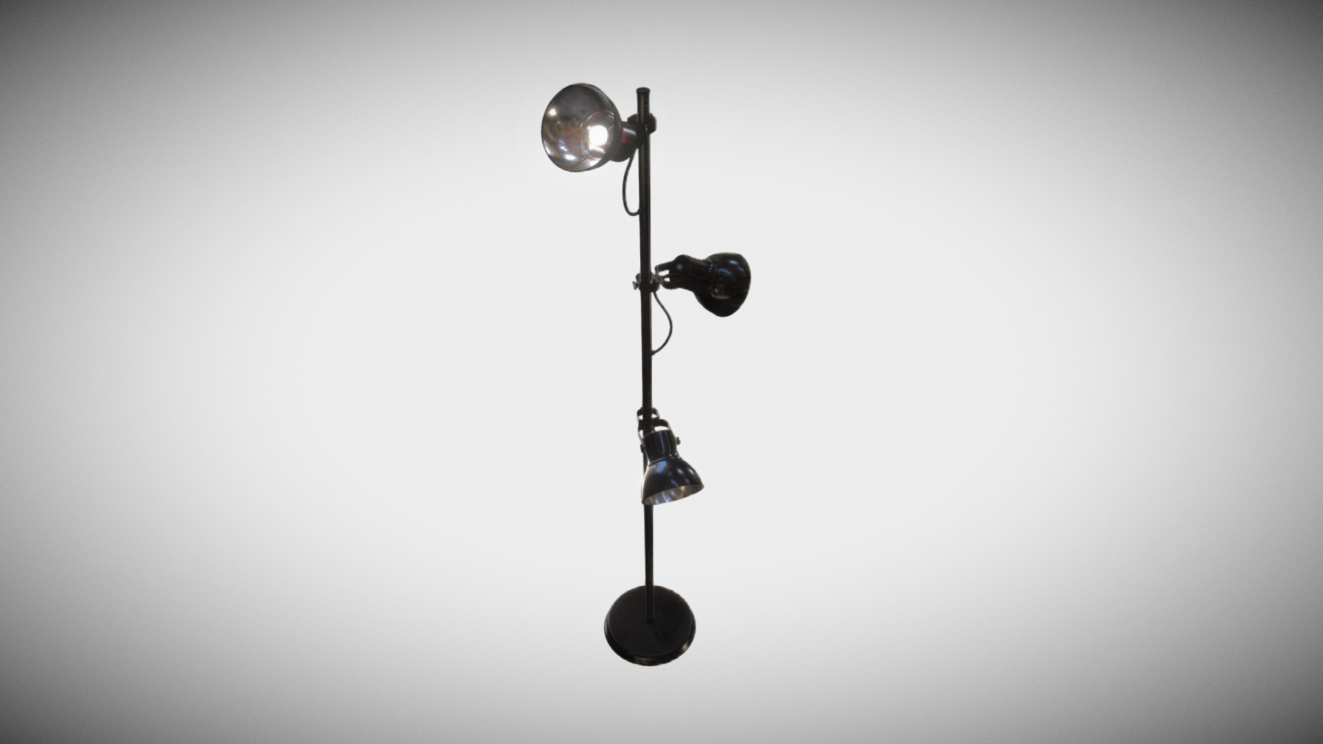3D model Floor Lamp - This is a 3D model of the Floor Lamp. The 3D model is about a light fixture on a wall.