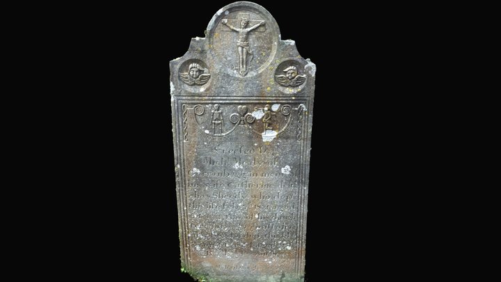 Mealy Headstone, Killoscully Graveyard 3D Model