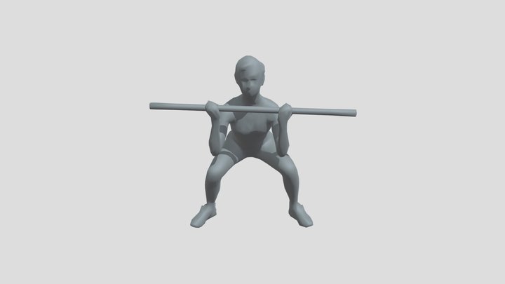 Lowpoly Fitness Girl – Modello 3D gratuito STL