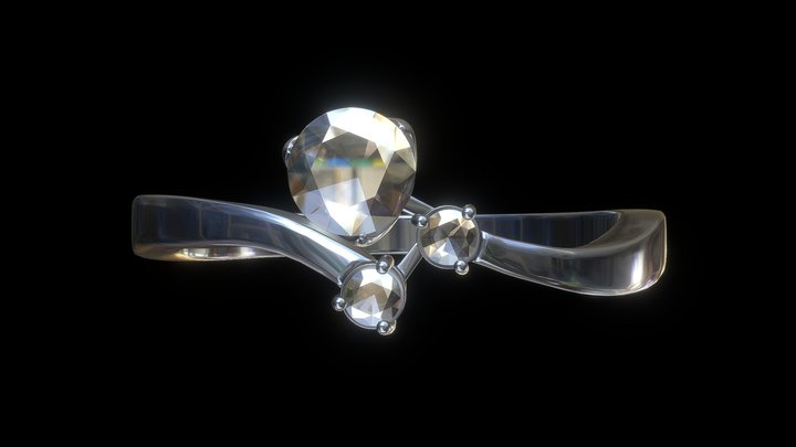 鑽石家-戒指-繽紛6 3D Model