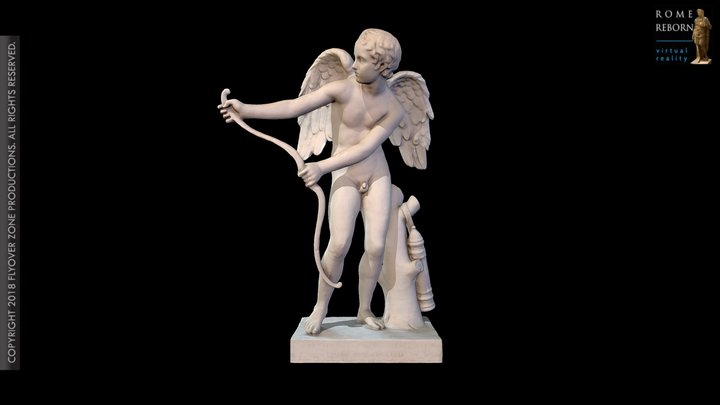 3D rendering of Eros stringing his bow