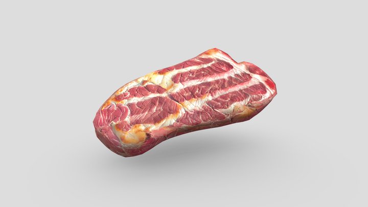 Medium Cooked Steak 2 3D Model