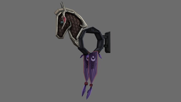 WOW Night Elf Saddlery Sign 3D Model
