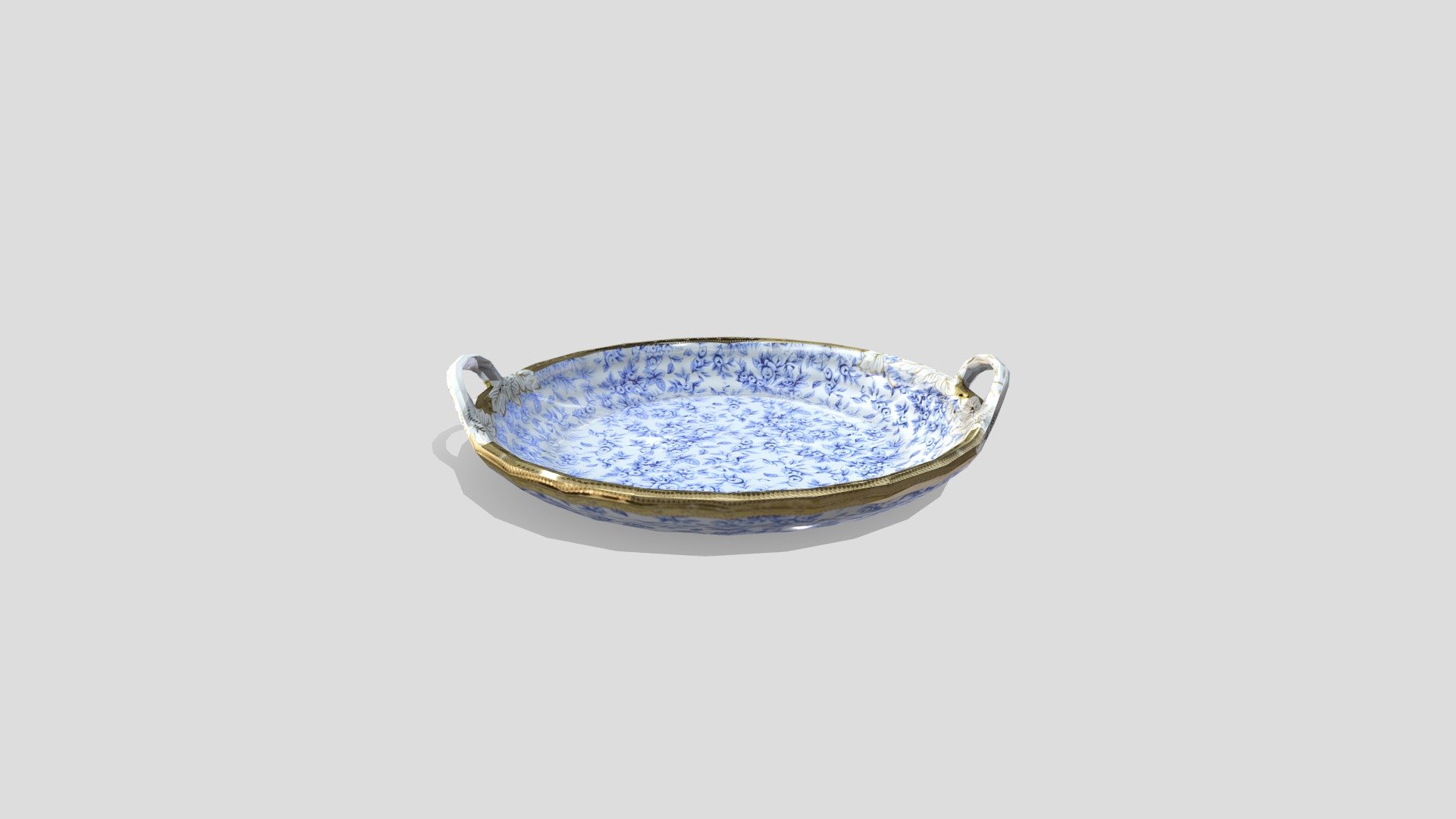 FOOD PLATE LEMON BLUE