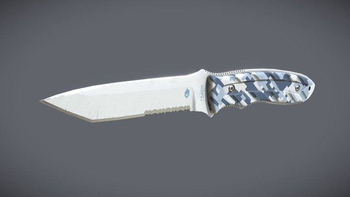 Combat Knife CFB – Snow 3D Model