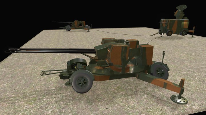 OERLIKON 35MM SKYGUARD RADAR – Modelo 3D gratuito STL