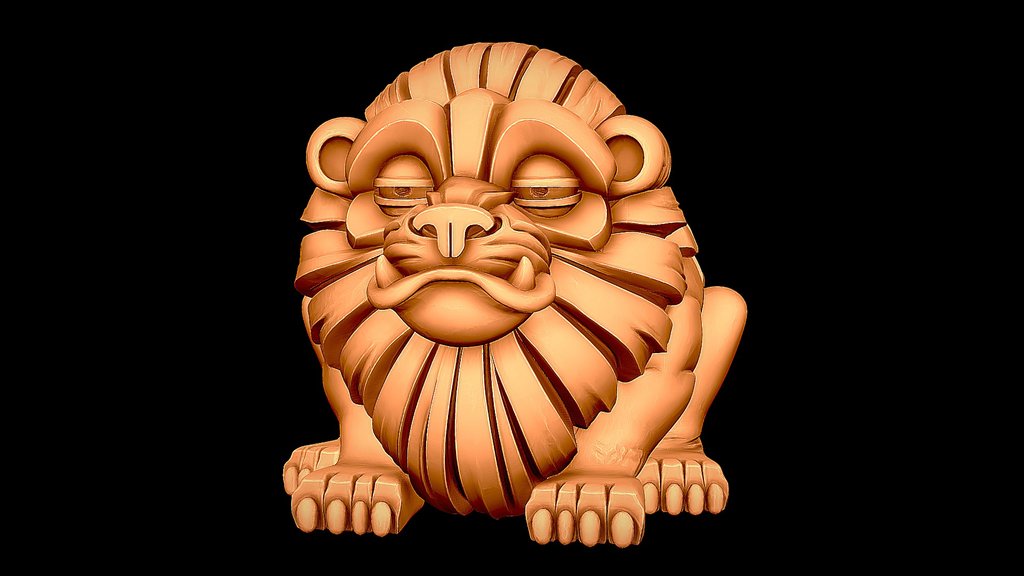 Lion Totem Sculpt Sketch