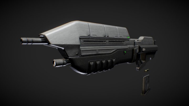 Halo Assault Rifle MA5C DL ver 3D Model