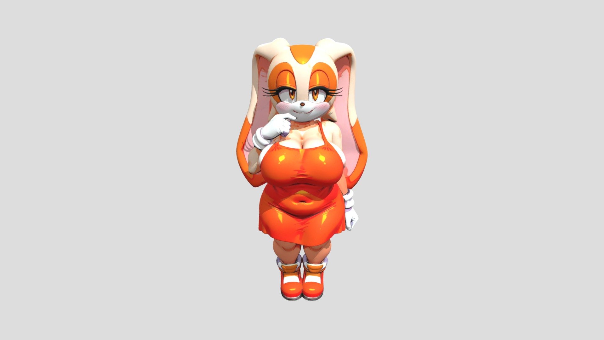 Cream Rabbit - Download Free 3D model by zgreenwood [a1389ce] - Sketchfab
