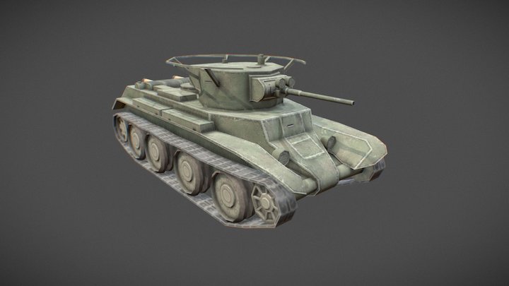 BT-7 Toon Tank 3D Model