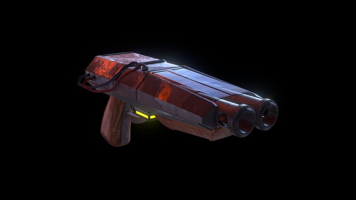 Sci-Fi Twin Blaster 3D Model