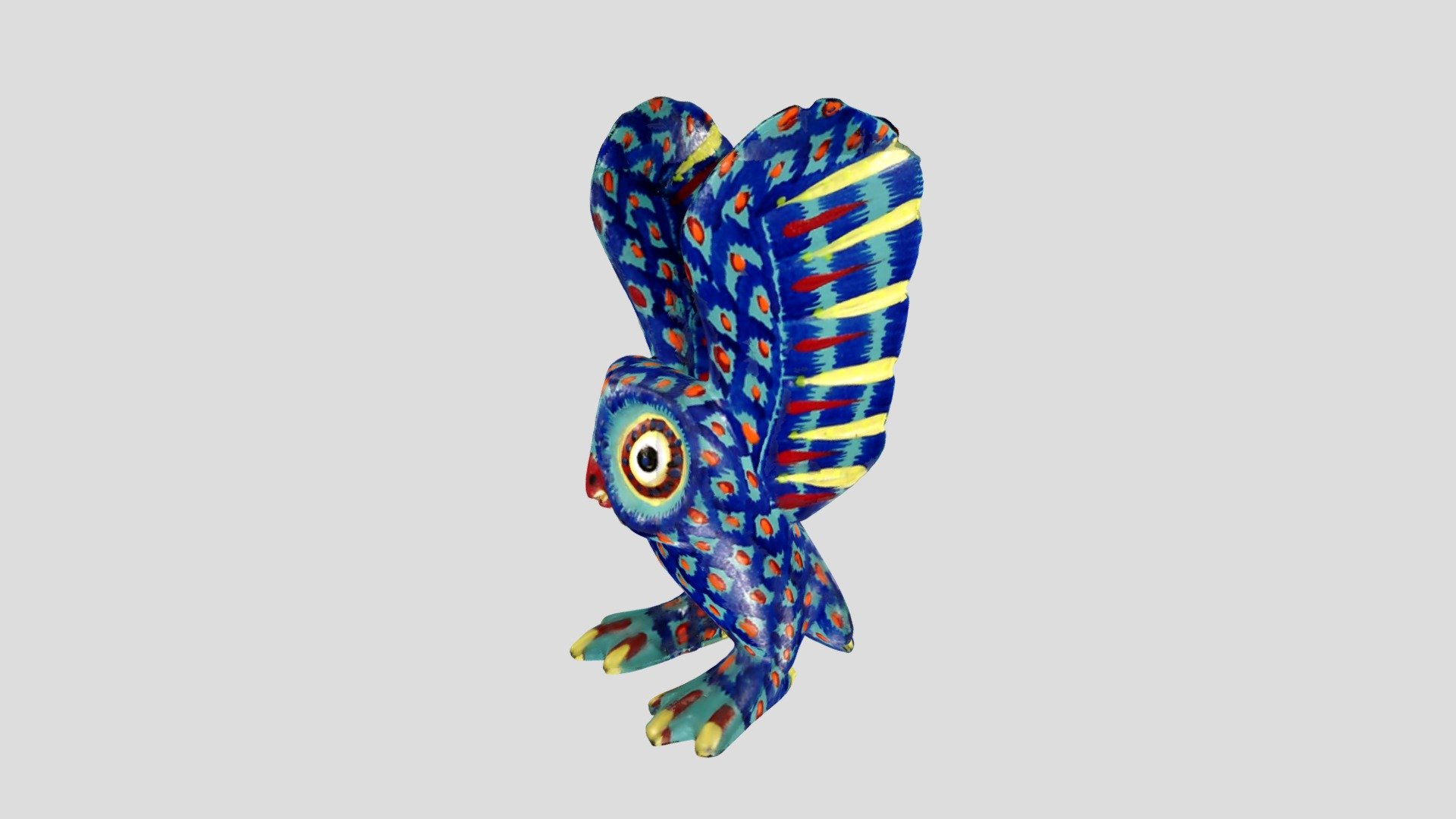 South American Street Vendor Painted Bird