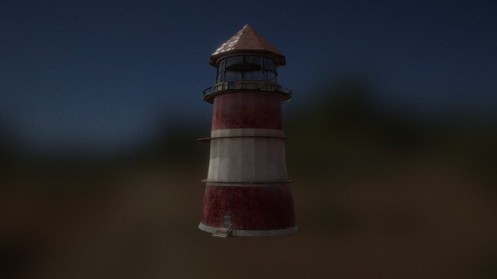 Lowpoly lighthouse 3D Model