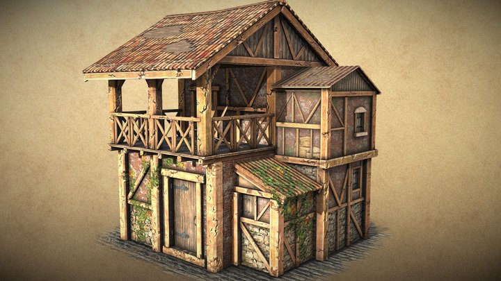 Romano-British House in Medieval London - free 3D Model