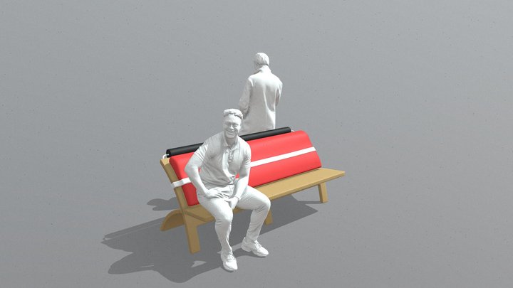 Ski Resort Bench Design 3D Model
