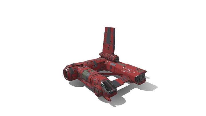 Vando MK2 SciFi Ship 3D Model