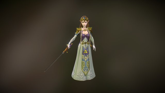 Princess Zelda Fan art 3D Model