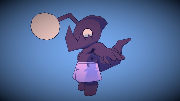 Lantern Fish Boy (Rigged) 3D Model