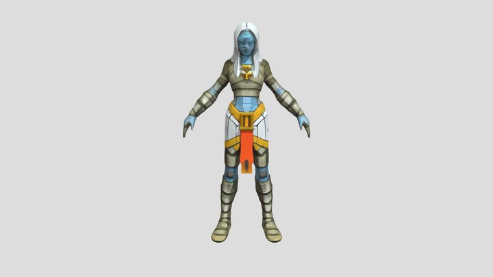 Mummified humanoid figure 3D Model