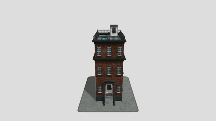 GOTHAM Brownstone Building 3D Model