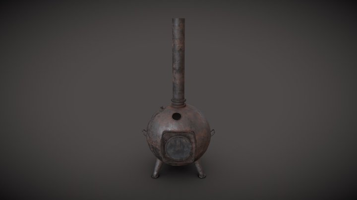 Old rust stove 3D Model
