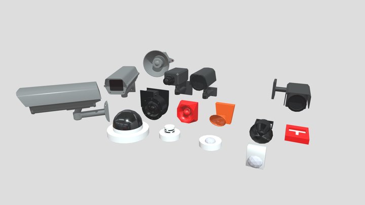 Security System Components [assets lib] 3D Model