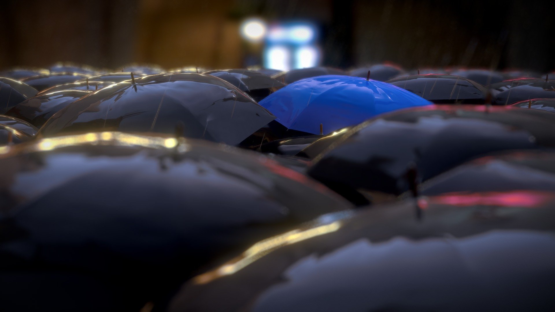 The Blue Umbrella — Sketchfab embed 3D viewer