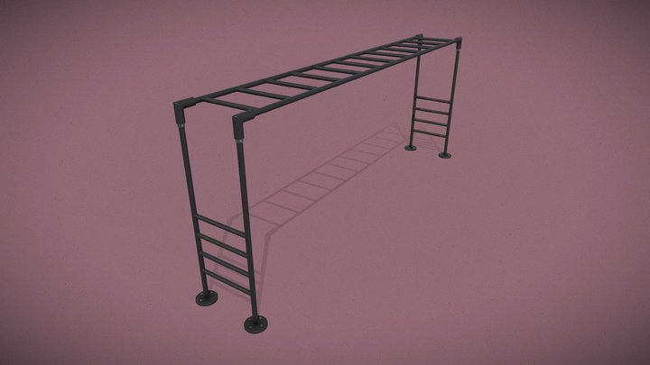 Playground Climber - Horizontal Ladder 3D Model