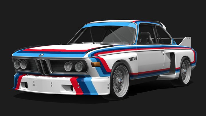 1975 BMW 3.0 CSL (E9) – Modello 3D gratuito STL