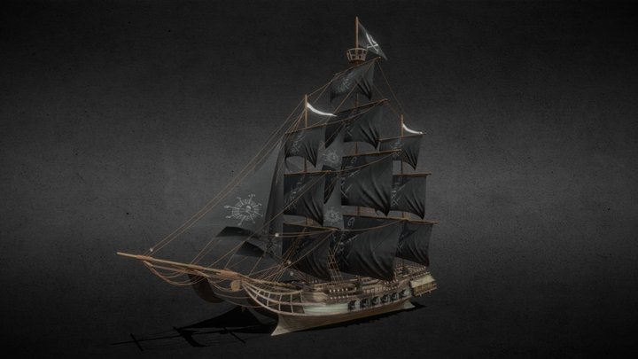 Ocean Brig 3D Model